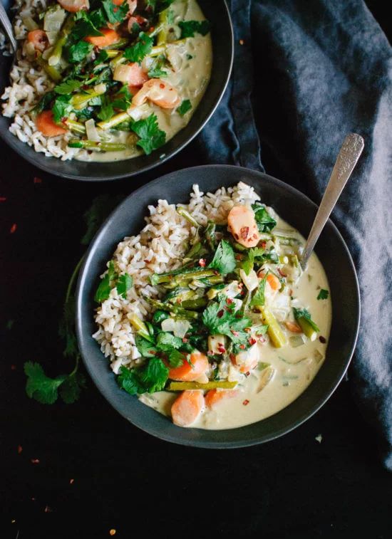 Thai Green Curry with Spring Vegetables Cookie and Kate