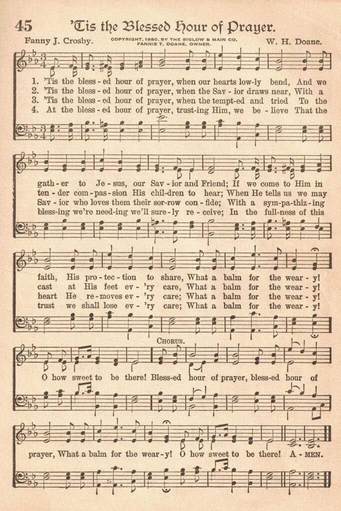 The American Hymnal 'Tis the Blessed Hour of Prayer