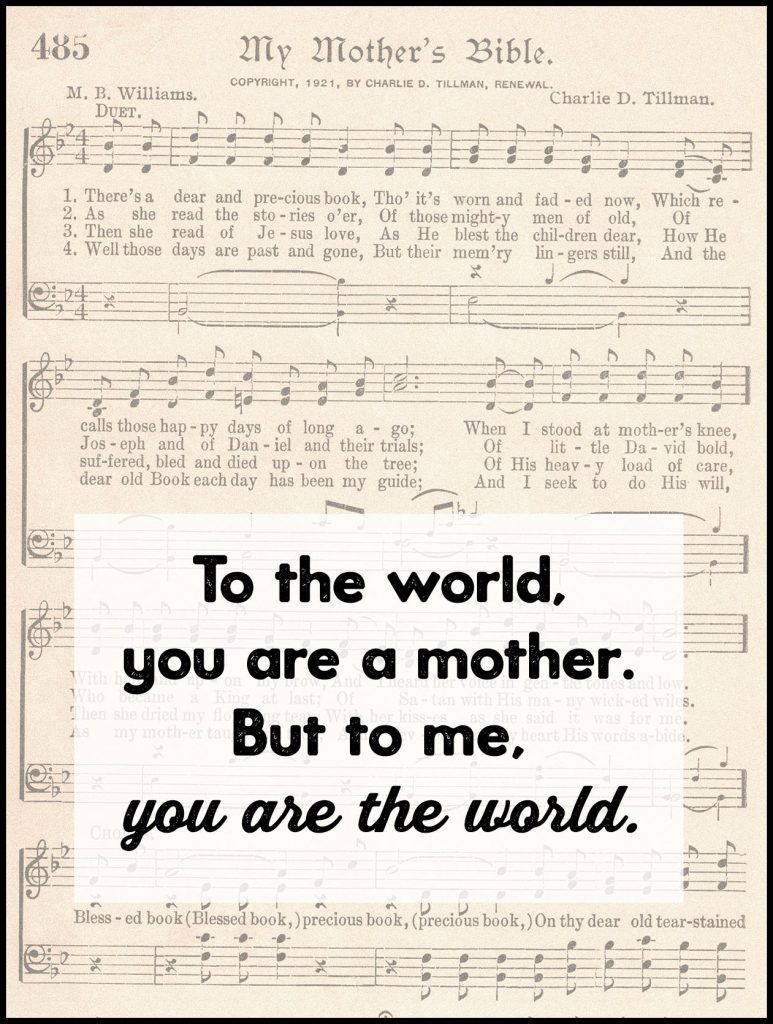 To the World You Are a Mother Greeting Card