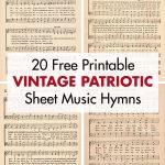 20 Free Printable Vintage Patriotic Sheet Music Hymns