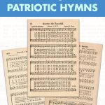 20 Free Printable Vintage Patriotic Sheet Music Hymns