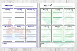 8x10 Summer Week To-Do Lists