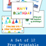 A Set of 12 Free Printable Birthday Cards