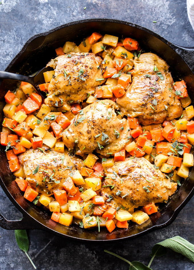 Apricot Chicken Thighs With Root Vegetables Recipe Runner