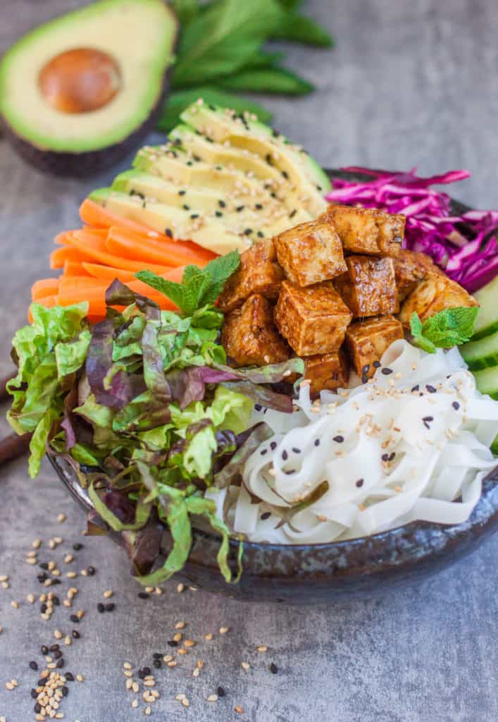 Banh Mi Bowls with Sticky Tofu Choosing Chia