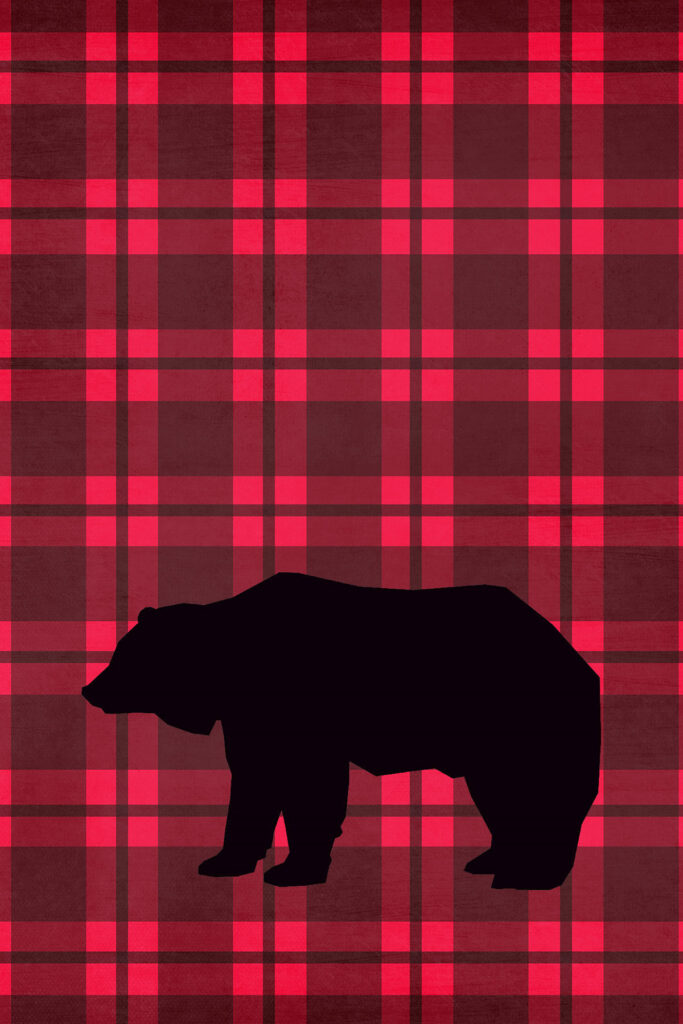 Bear Lumberjack Plaid Printable Nursery Decor