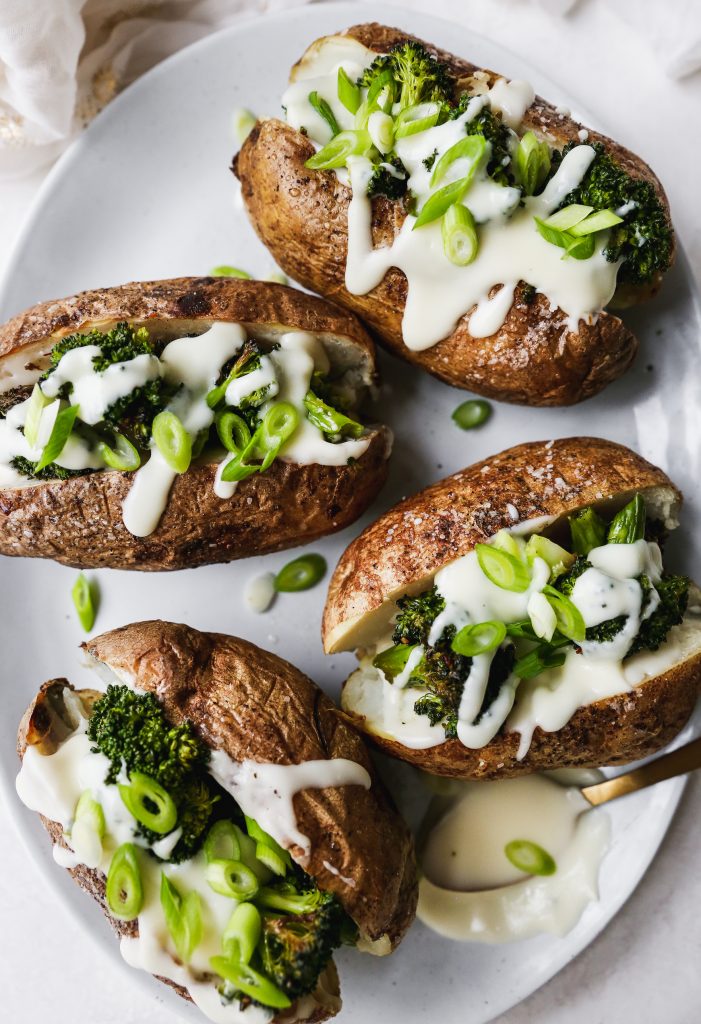 Cheesy Broccoli Loaded Baked Potatoes Yes to Yolks