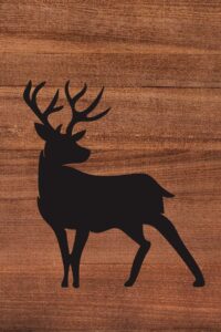 Deer Wood Background Animal Silhouette Nursery Decor
