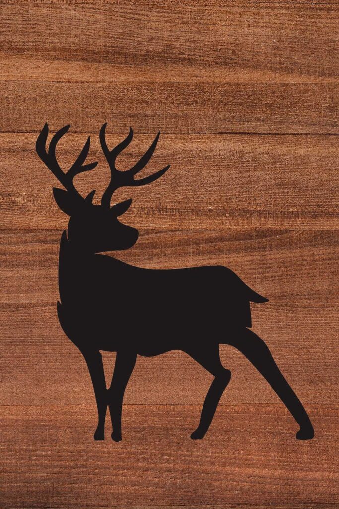 Deer Wood Background Animal Silhouette Nursery Decor