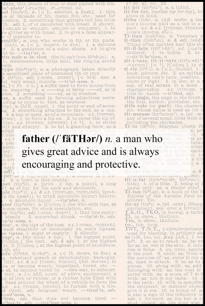 Father Definition Father's Day Greeting Card