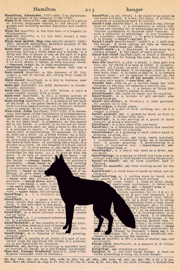 Fox Dictionary Page Printable Nursery Wall Decor