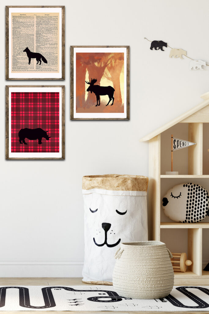 Animal Silhouettes Decor in Kid's Bedroom