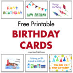 Free Printable Birthday Cards