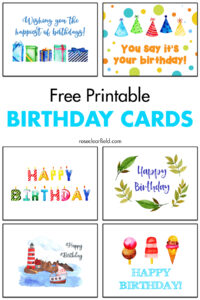 Free Printable Birthday Cards