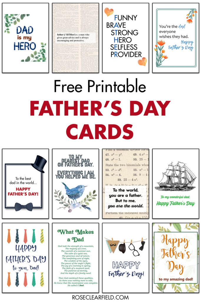 Free Printable Black And White Father S Day Cards