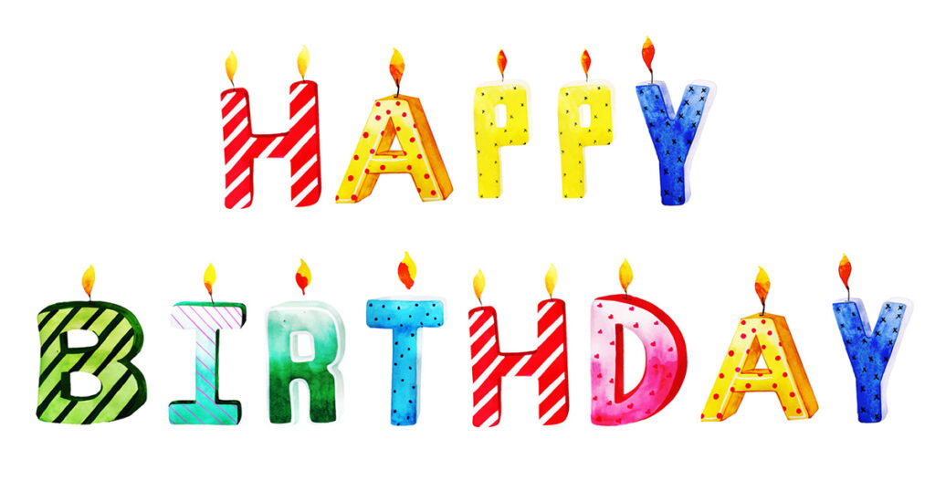 Happy Birthday Candle Letters Rose Clearfield