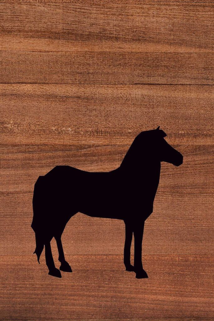 Horse Wood Background Printable Nursery Wall Art