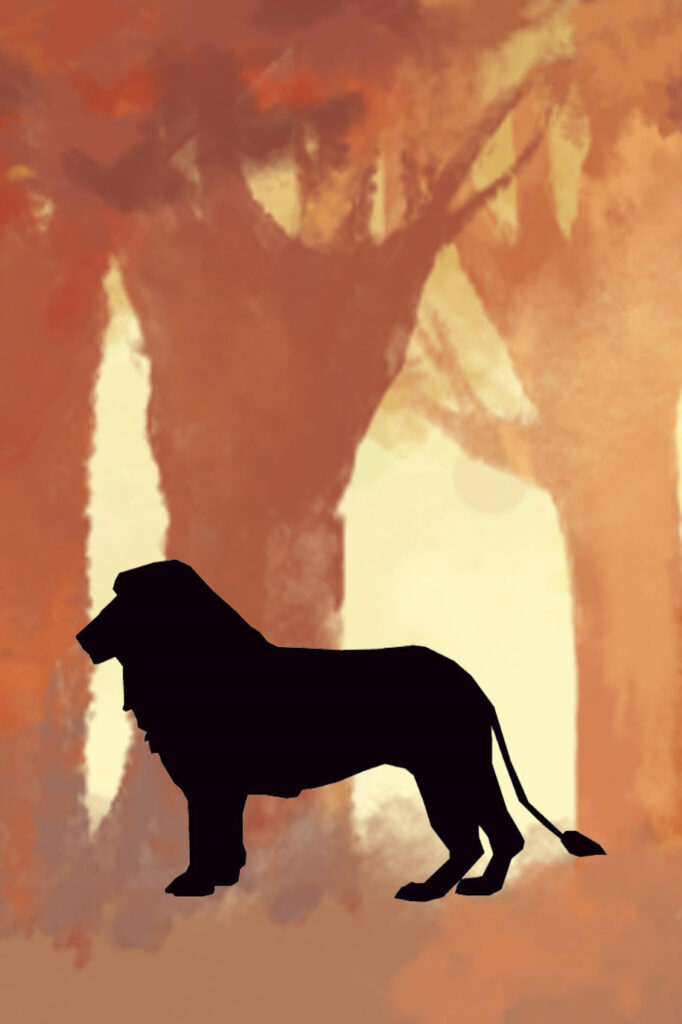 Lion Forest Printable Nursery Wall Art