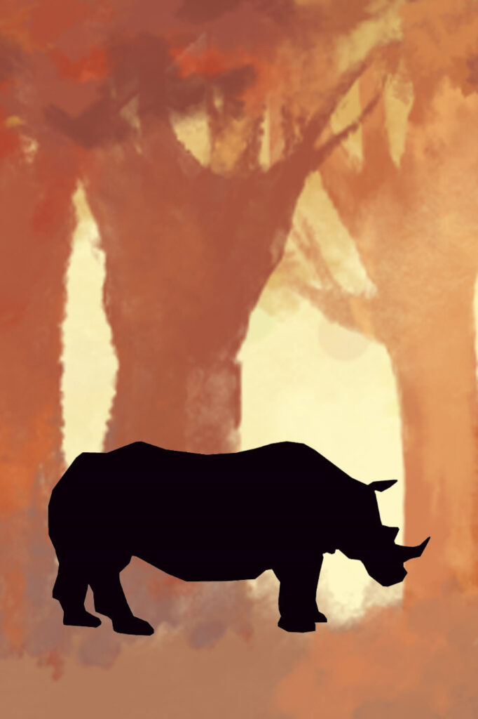 Rhinoceros Forest Printable Nursery Decor