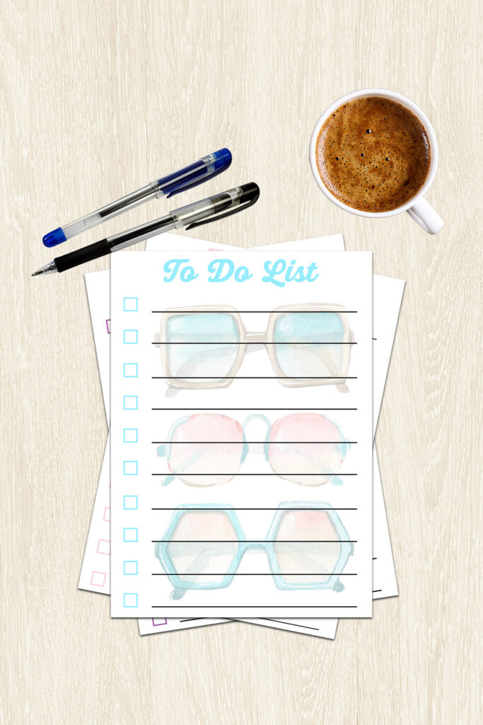 Stack of Printable Summer To Do Lists