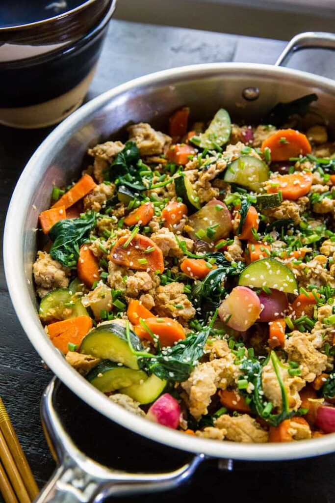 Teriyaki Ground Turkey Skillet with Vegetables The Roasted Root