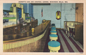 Vintage Postcard Wisconsin Dells Barrett's Bar and Cocktail Lounge