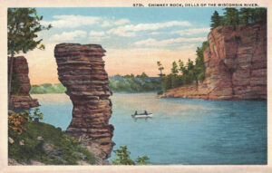 Vintage Postcard Wisconsin Dells Chimney Rock