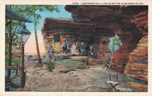 Vintage Postcard Wisconsin Dells Luncheon Hall With Visitors