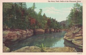 Vintage Postcard Wisconsin Dells Navy Yard 2