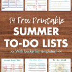 14 Free Printable Summer To-Do Lists