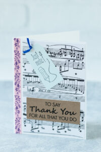 DIY Music Teacher Thank You Card