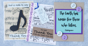 DIY Music Teacher Thank You Cards
