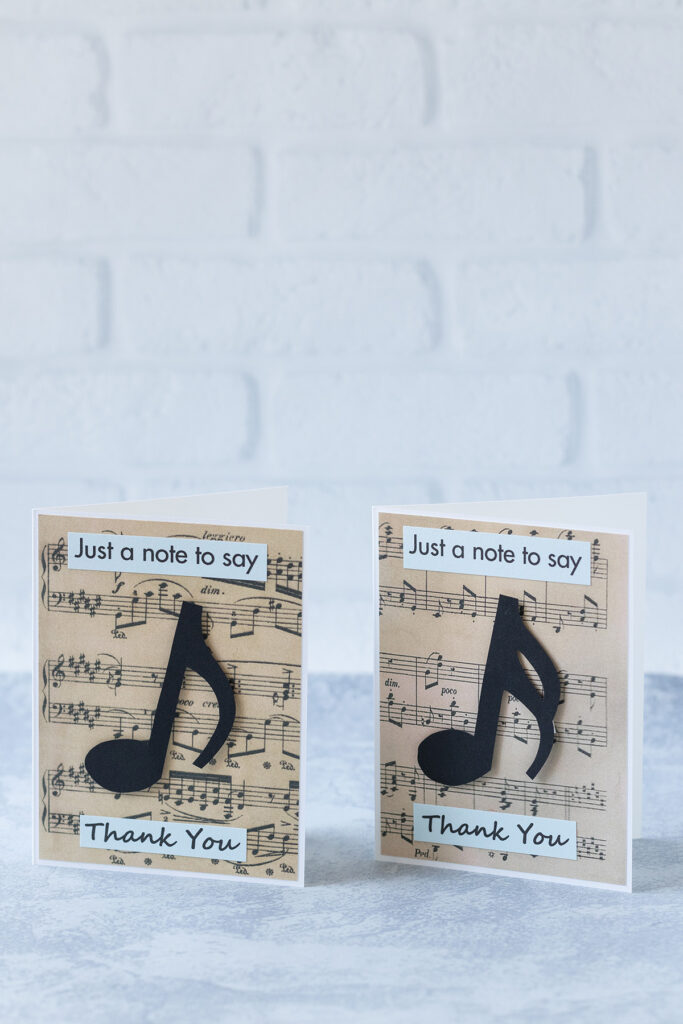 DIY Music Teacher Thank You Cards
