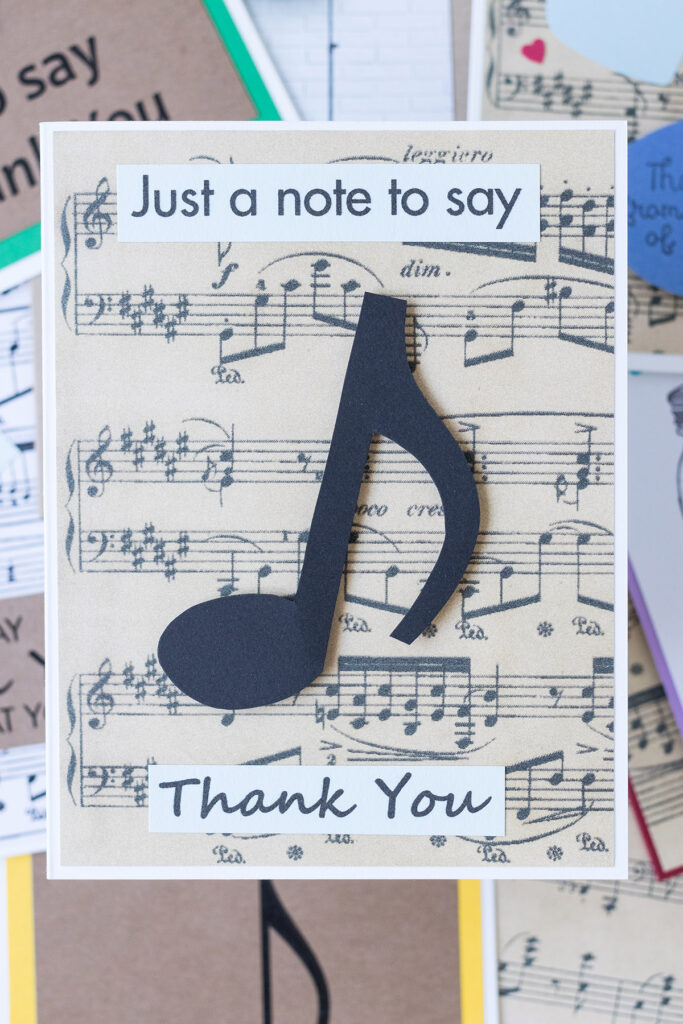 DIY Music Teacher Thank You Cards