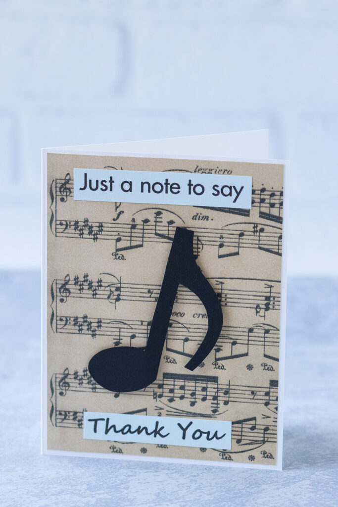 DIY Music Teacher Thank You Cards