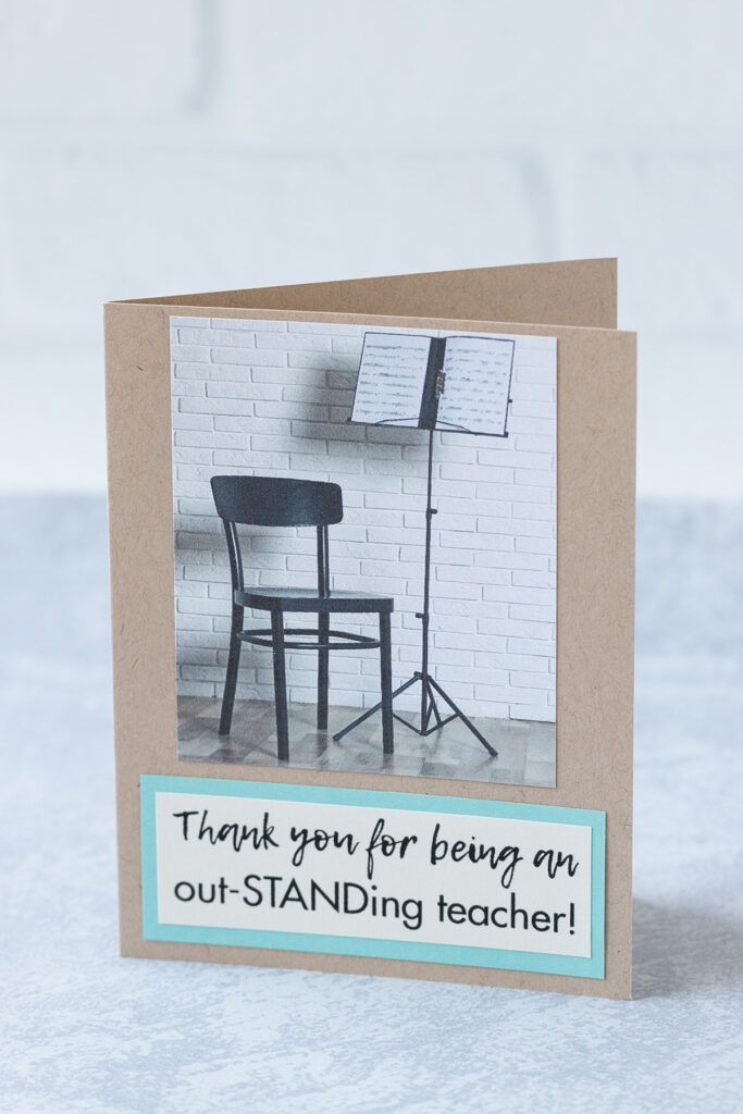 Thank You For Being an Out-STANDing Teacher Greeting Card Idea