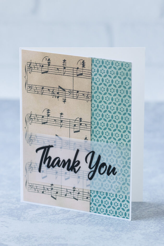 Vintage Sheet Music Thank You Card Idea