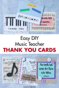 Easy DIY Music Teacher Thank You Cards