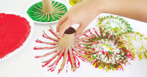 Fireworks Toilet Paper Roll Painting Learning 4 Kids