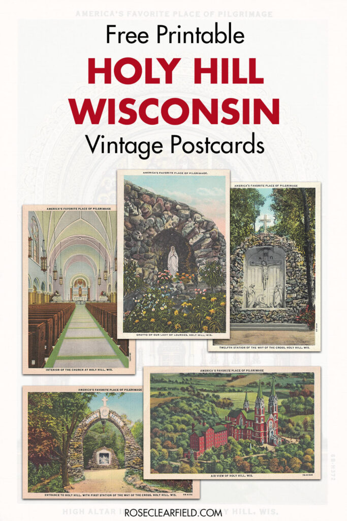 Free Printable Holy Hill Wisconsin Vintage Postcards