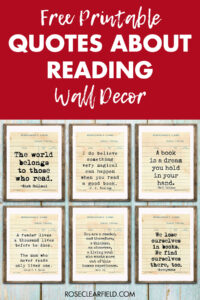 Free Printable Quotes About Reading Wall Decor