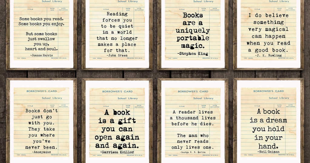 Free Printable Reading Quotes Wall Art • Rose Clearfield