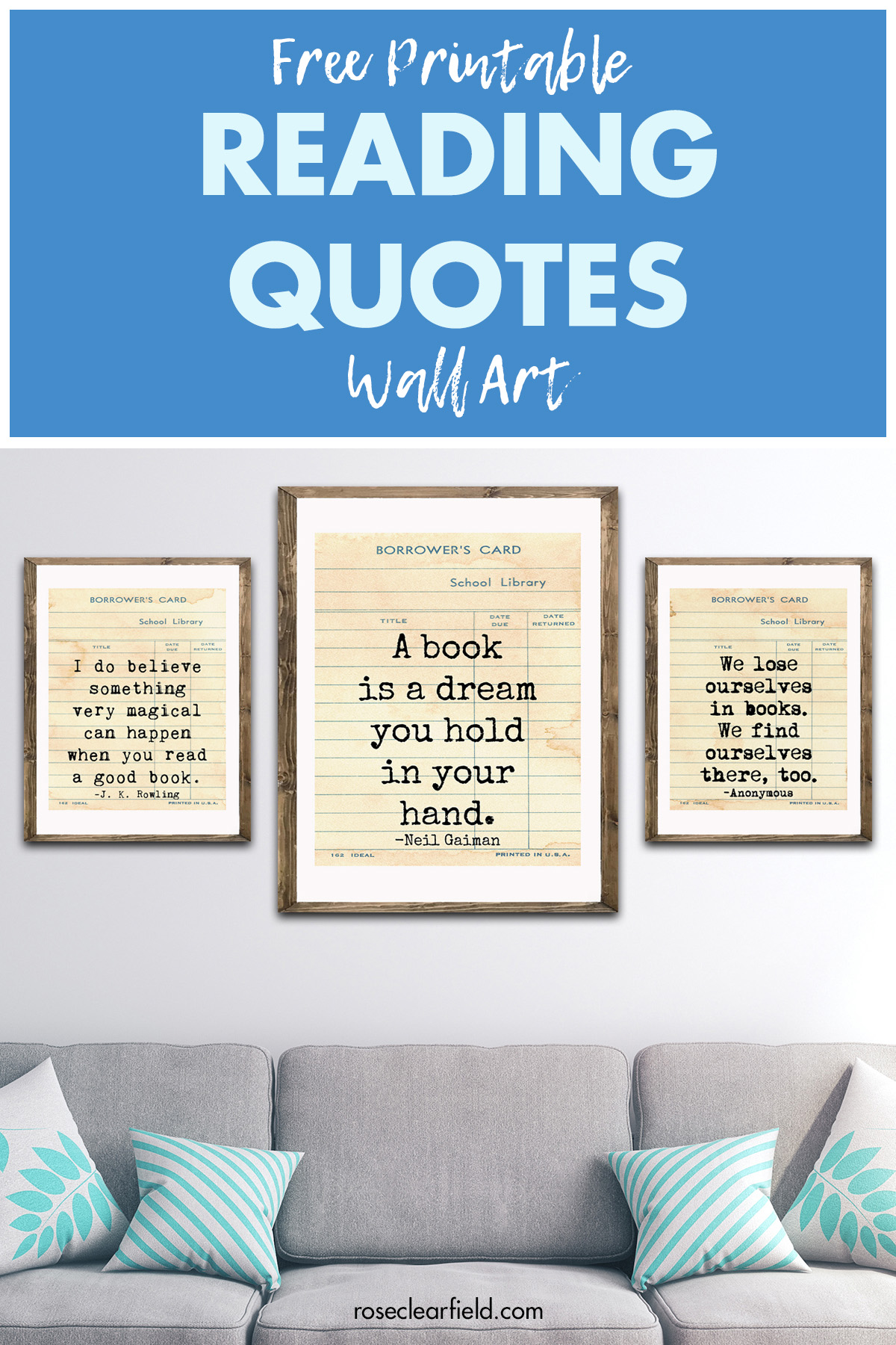 Free Printable Library Card Reading Quotes Wall Art Rose Clearfield Free Printable Library Card Reading Quotes Wall Art Rose Clearfield