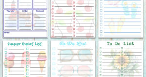 Free Printable Summer To-Do Lists