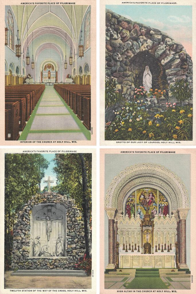 Free Printable Vintage Holy Hill Postcards Collage