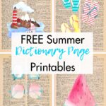 Free Summer Dictionary Page Printables