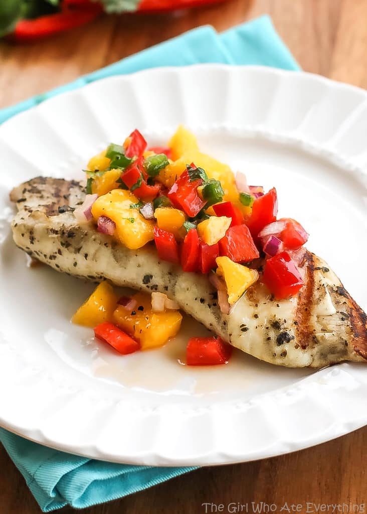 Grilled Tilapia with Mango Salsa The Girl Who Ate Everything