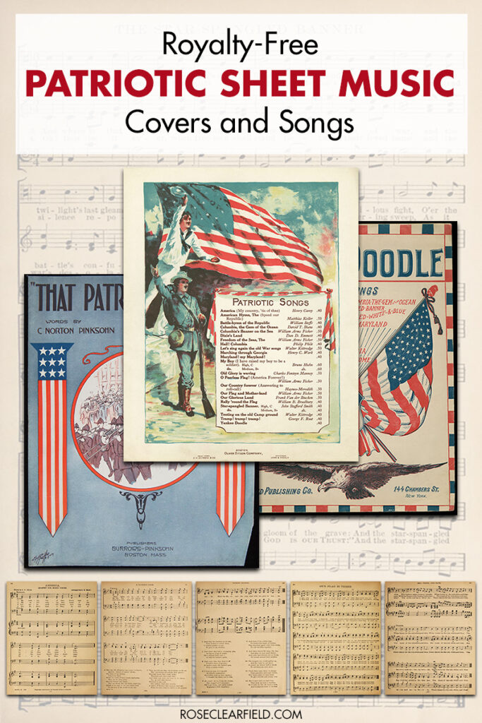 Flag of the Free Song Lyrics Music Patriotic Postcard Embossed