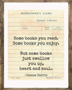 School Library Card Some Books You Read Framed