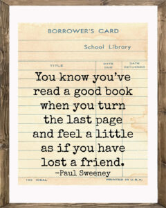 School Library Card You Know You've Read a Good Book Framed